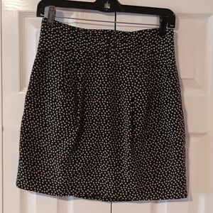 Club Monaco Silk Floral Mini Skirt Black
